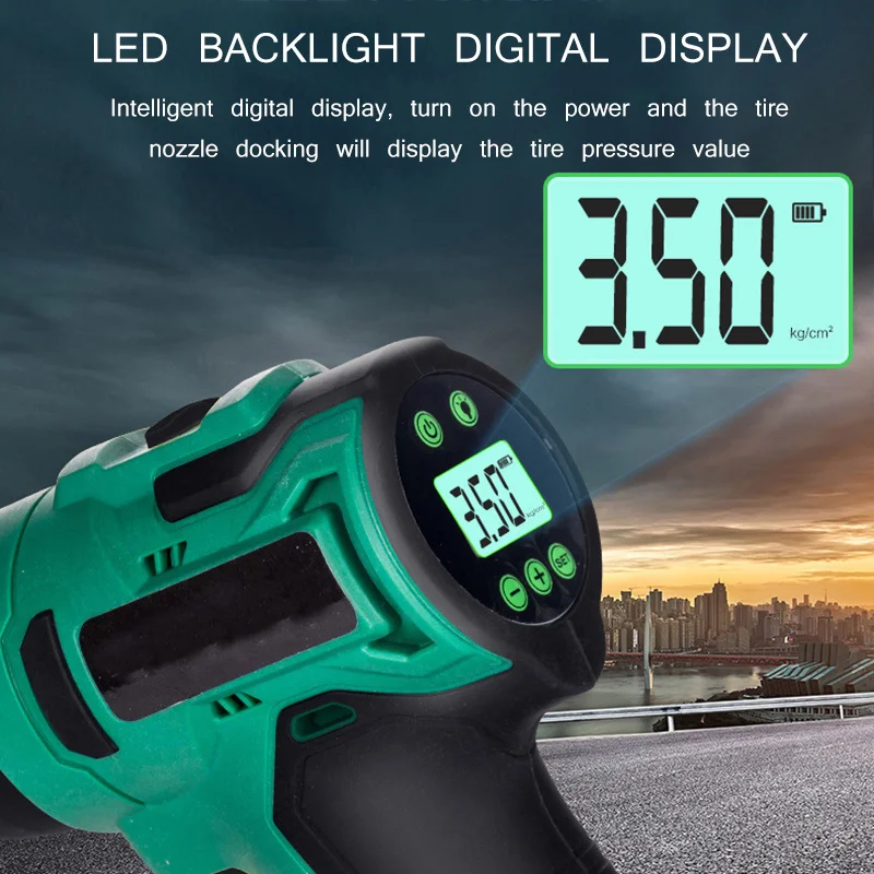 US $56.24 Portable Digital Display Car Air Pump Wireless Electric Air Pump MultiFunction Tire Air Pump Car Tire Pump For Car Motorcycle