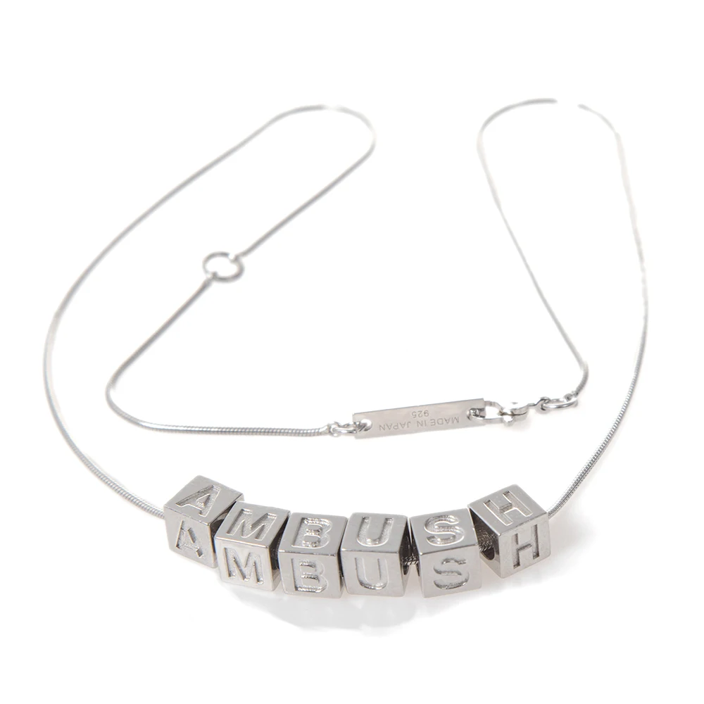 Antique Silver Plated State мужчины t INS AMBUSH квадратные ожерелья с буквой хип хоп 925 серебряные ювелирные изделия для пары Простой Привлекательный кулон ожерелье для женщин мужские подарки - Metal Color: Antique Silver Plated
