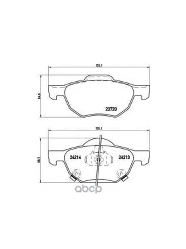 Колодки Тормозные Передние Brembo P28036 Brembo арт. P28036
