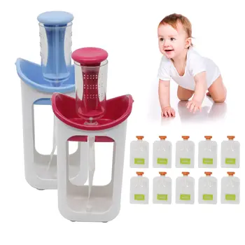 

Fruit Food Squeeze Station Baby Fruit Juice Food Maker Pouch Puree Squeezer Juice Dispenser Baby Food Squeezer For Newborn