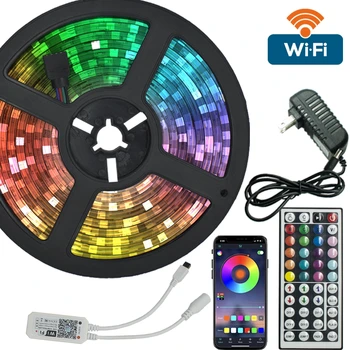 

LED Light WIFI Control Led RGB 5050 SMD 2835 DC 12V Flexible Ribbon Waterproof 5M 10M 15M Christmas LED Strips