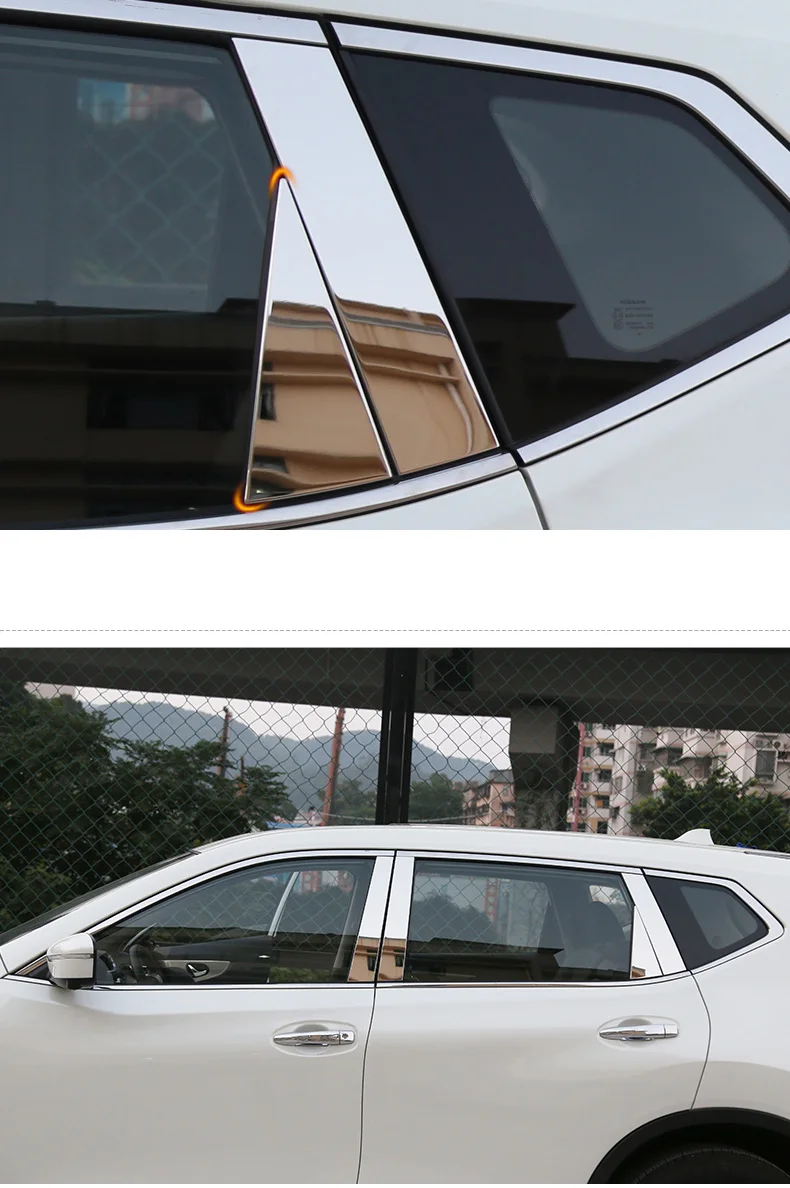 Нержавеющая сталь окна автомобиля планки для nissan x-trail 2008-2013 2010 2011 2012 nissan rogue
