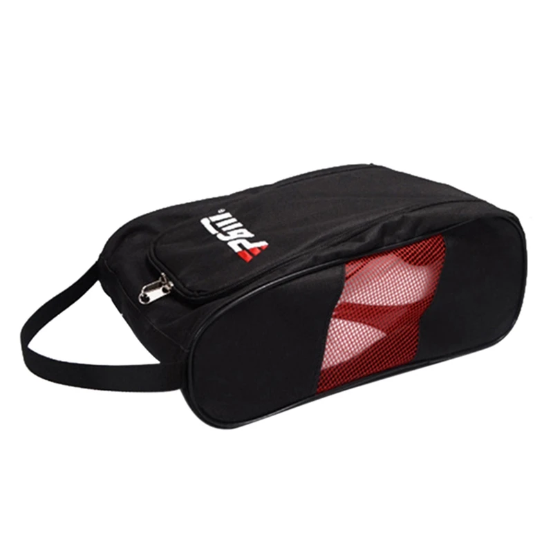 Black red Открытый Сетчатый Мешок для обуви для гольфа большой емкости дышащий Портативный чехол для обуви для гольфа D0047 - Цвет: Black red