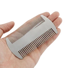 

Dual Action Stainless Steel Edc Credit Card Size Comb Wallet Comb Pocket Comb Anti-static Hair Comb Beard Mustache Comb For Ma