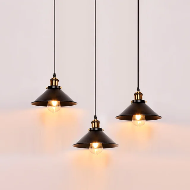 Retro loft LED E27 iron black decoration pendant lights hanging lamp for bedroom kitchen restaurant Living room indoor lighting 4