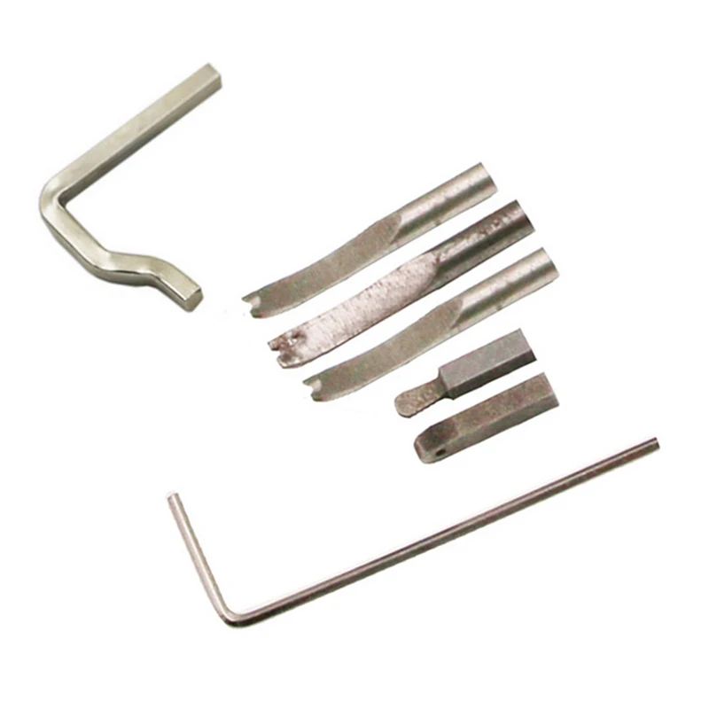 7Pc Vintage Leather Craft Kit Stitching Sewing Beveler Punch Working Hand Tools