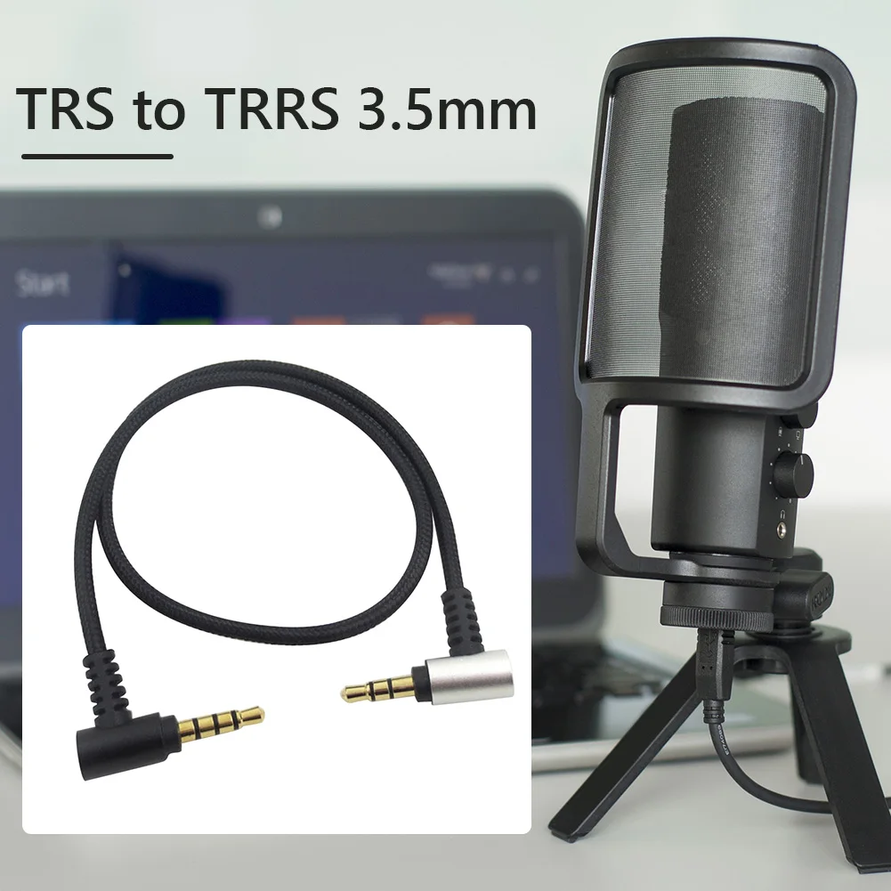 3.5mm TRS to TRRS Microphone Cable Adapter for RODE Videomic Pro+/RODE