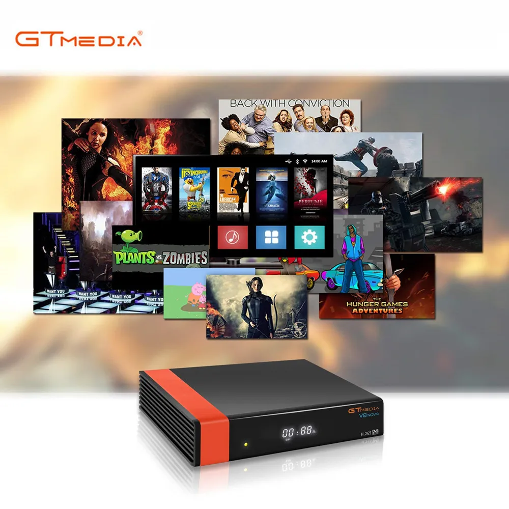 Hot Gtmedia V8 NOVA from Freesat V8 Super TV Receiver with 2 Year Europe Cline Receptor built-in WIFI H.265 DVB-S2 Box Spain tv