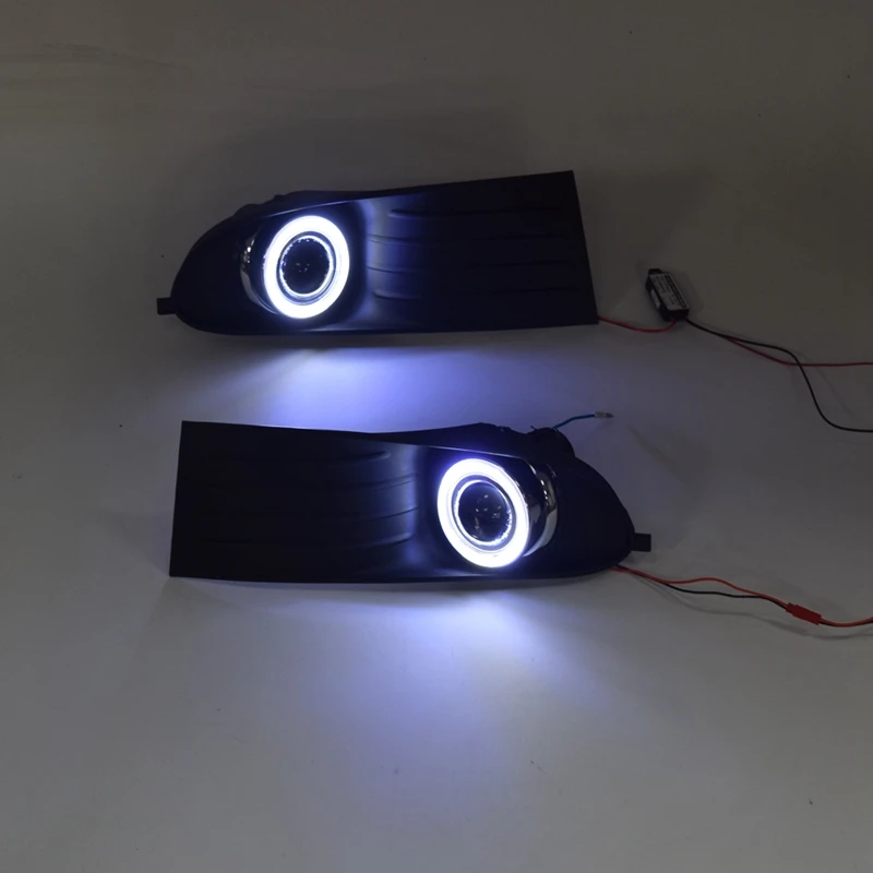 

LED Daytime Running Light Fog Lamp 12V Car Running Lights with Angel Eyes for Dodge Journey 2009-2011