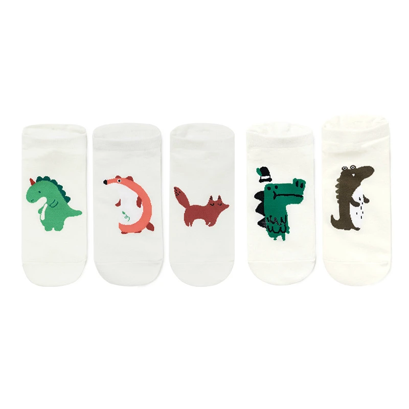

2020 New Women's Socks Multi-style Animal pattern Cute Pet Monster Boat Breathable Socks Japanese Cartoon Cotton Socks harajuku