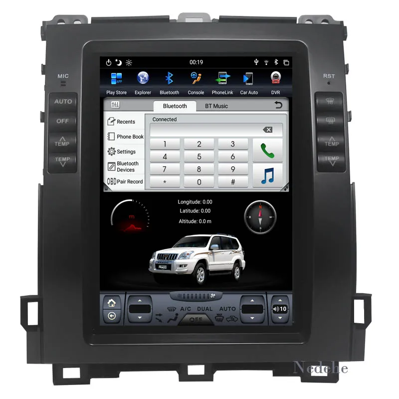 2din 4G Android 8,1 автомобильный gps-навигация, dvd-плеер для Lexus GX470/Toyota Land Cruiser Prado 120 2002-2009 Tesla стиль 10,4"