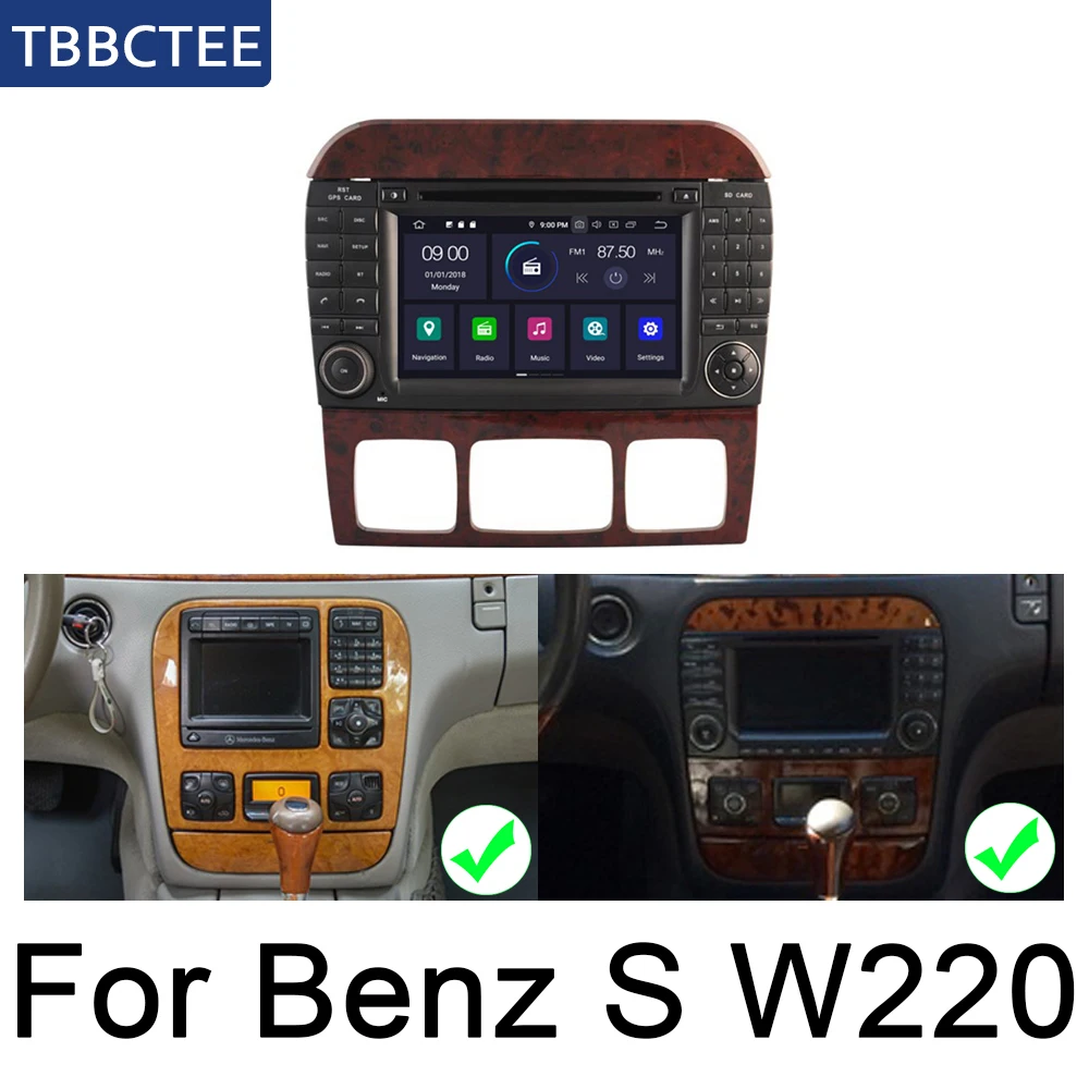 Для Mercedes Benz S Class W220 1995~ 2005 автомобильный радиоприемник для Android мультимедийный плеер gps навигация ips экран WiFi BT карта