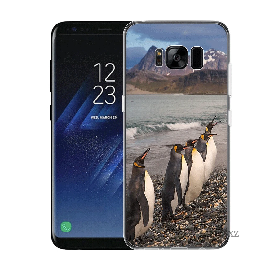 Мобильный чехол для телефона для samsung A3 A5 A6 A7 A8 A9 A10 A20 A30 A40 A50 A60 A70 в твердом переплете с милым пингвином;