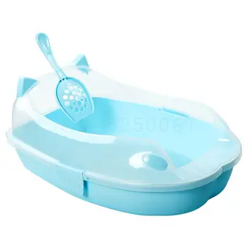 

256 Large And Semi-closed Cat Toilet Large Space Splash-proof Cat Sand Pot Deodorizing Cat Dung Pot Cat Commodity