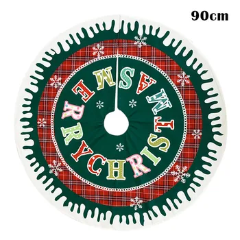 

Durable Fabric Cartoon Printed Christmas Tree Skirt Xmas Tree Decoration Home HKS99