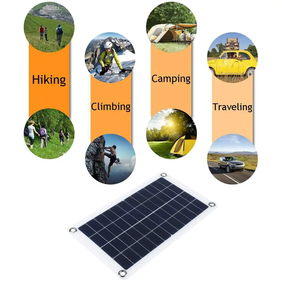 300W Monocrystalline Solar Panel Dual 12V USB Waterproof fast-charging Solar Cells Battery Charger for Car Yacht RV 2