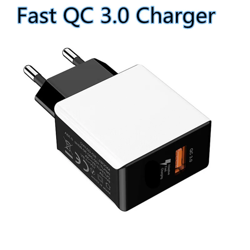Быстрое зарядное устройство для телефона 18 Вт QC 3 0 дорожный настенный адаптер FCP