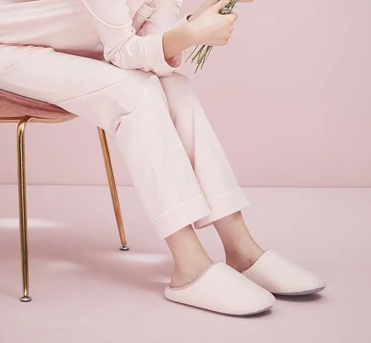 Новые Домашние тапочки Xiaomi Mijia Youpin в японском стиле с бархатом теплые зимние Тапочки