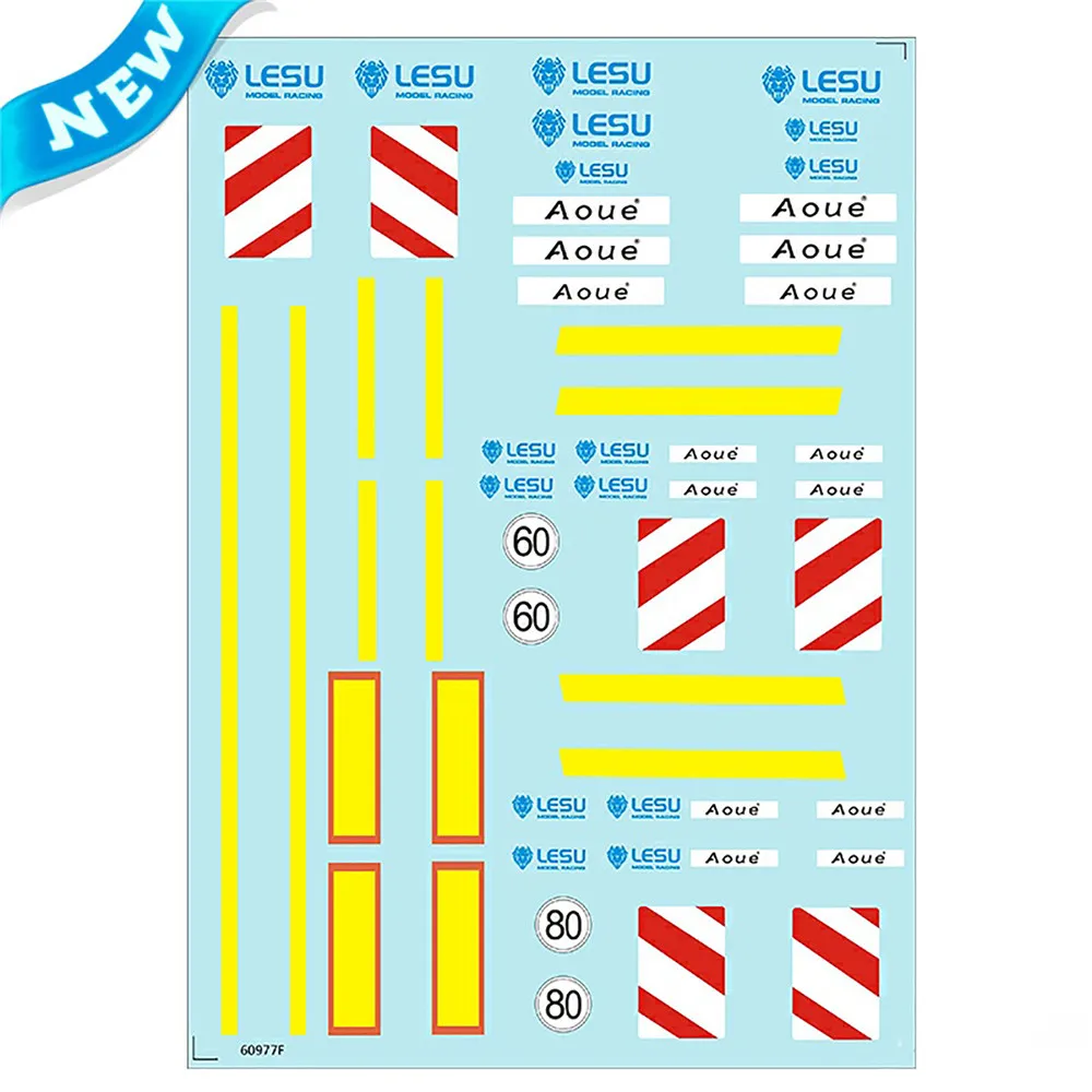 RC Model Car Decorative Sticker Reflective for 1/14 LESU Hydraulic Trailer TAMIYA Tractor Truck Dumper DIY Accessories | Игрушки и хобби