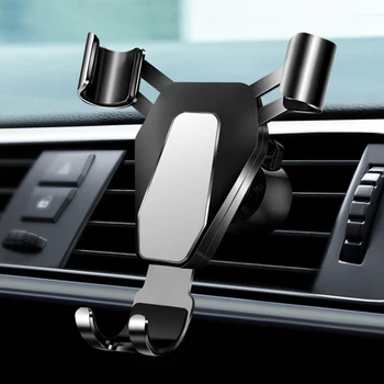 

Universal Aluminum Alloy Car Phone Holder For Phone In Car Air Vent Mount Stand No Magnetic Mobile Holder Gravity Bracket