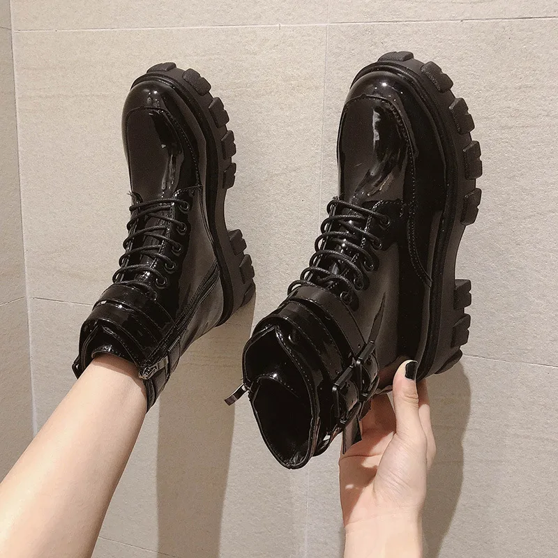 Short Boots Woman Increase 2019 Wide Tide England Side | Обувь