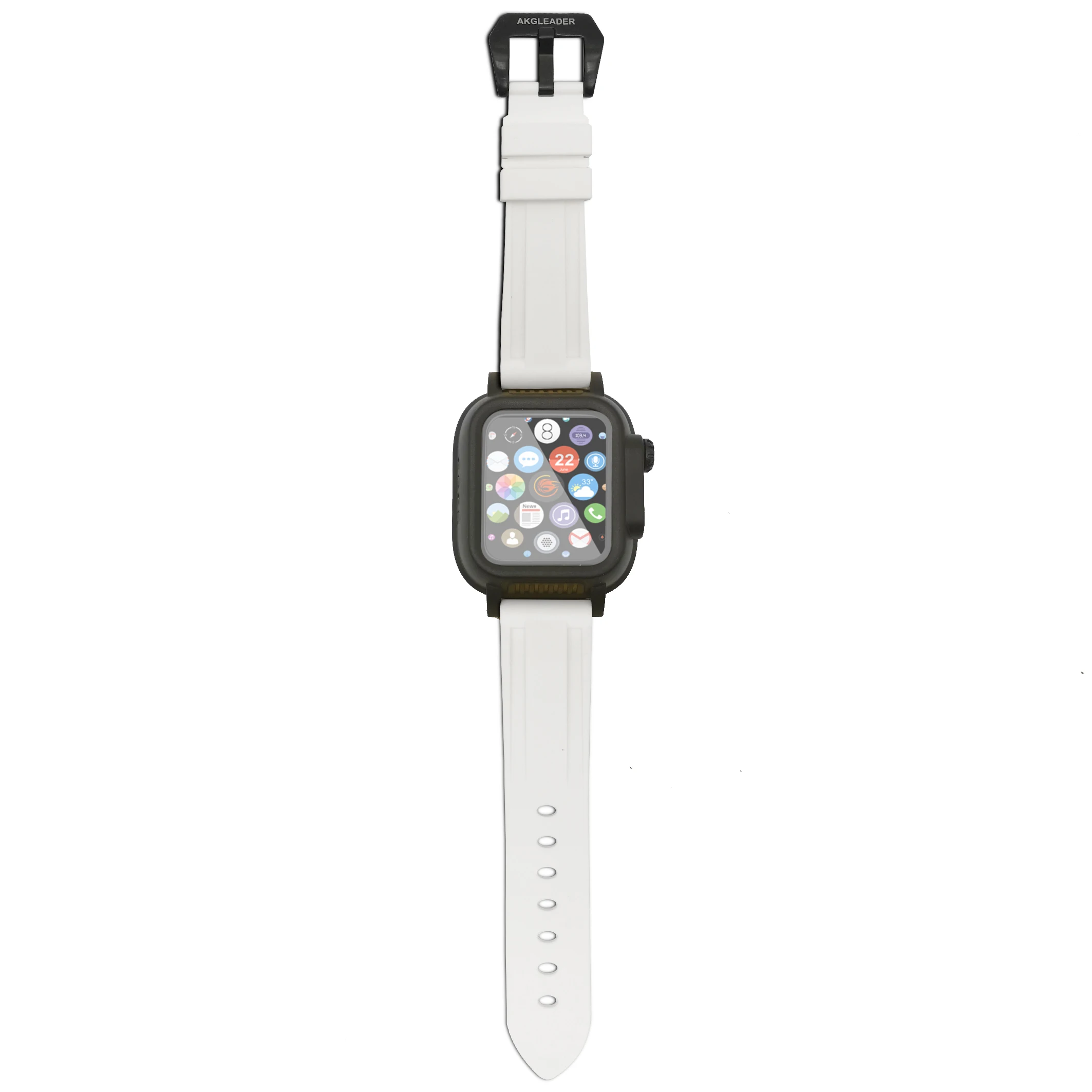 White IP68 Watchproof Обложка для наручных часов, ремешок для Apple Watch Series 5 4 40/44 мм камуфляж каучуковый ремешок для Apple Watch Series 3 2 1 браслет CAMO - Цвет ремешка: White