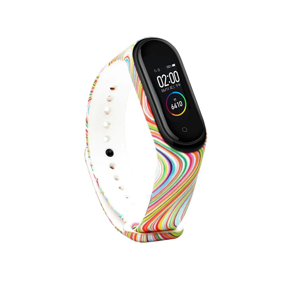 Mi band 4 Браслет замена для силиконового ремешка печать на запястье для xiaomi mi band 4 двойной цвет mi 3 mi 4 мягкие ремни - Цвет: 11