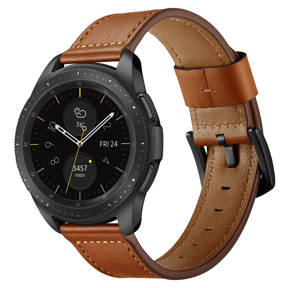Для samsung gear s3 frontier классический ремешок 20 мм 22 мм кожаный ремешок для galaxy watch 46 мм/galaxy watch active 2 40 мм 44 мм