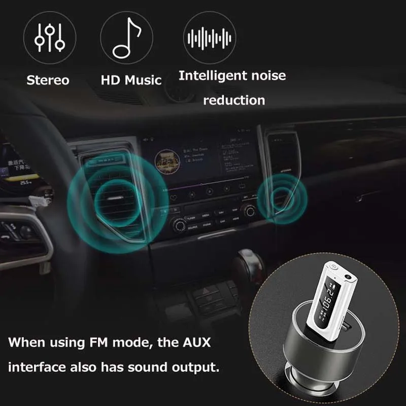 JINSERTA Bluetooth 5,0 приемник автомобильный FM MP3 Воспроизведение AUX адаптер для наушников колонки стерео музыка беспроводной аудио USB приемник