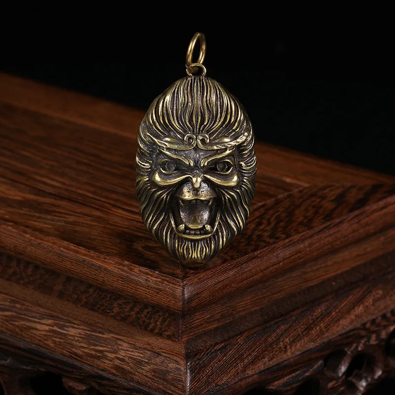 brass monkey king pendant (4)