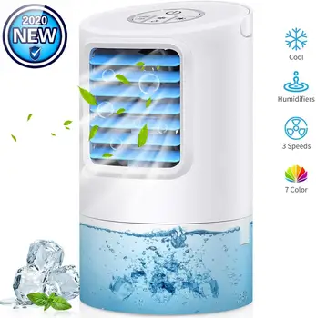 

Air Conditioner Fan, Air Cooler, Small Desktop Fan Adjustable Super Quiet Table Fan Mini Evaporative Air Circulator Cooler