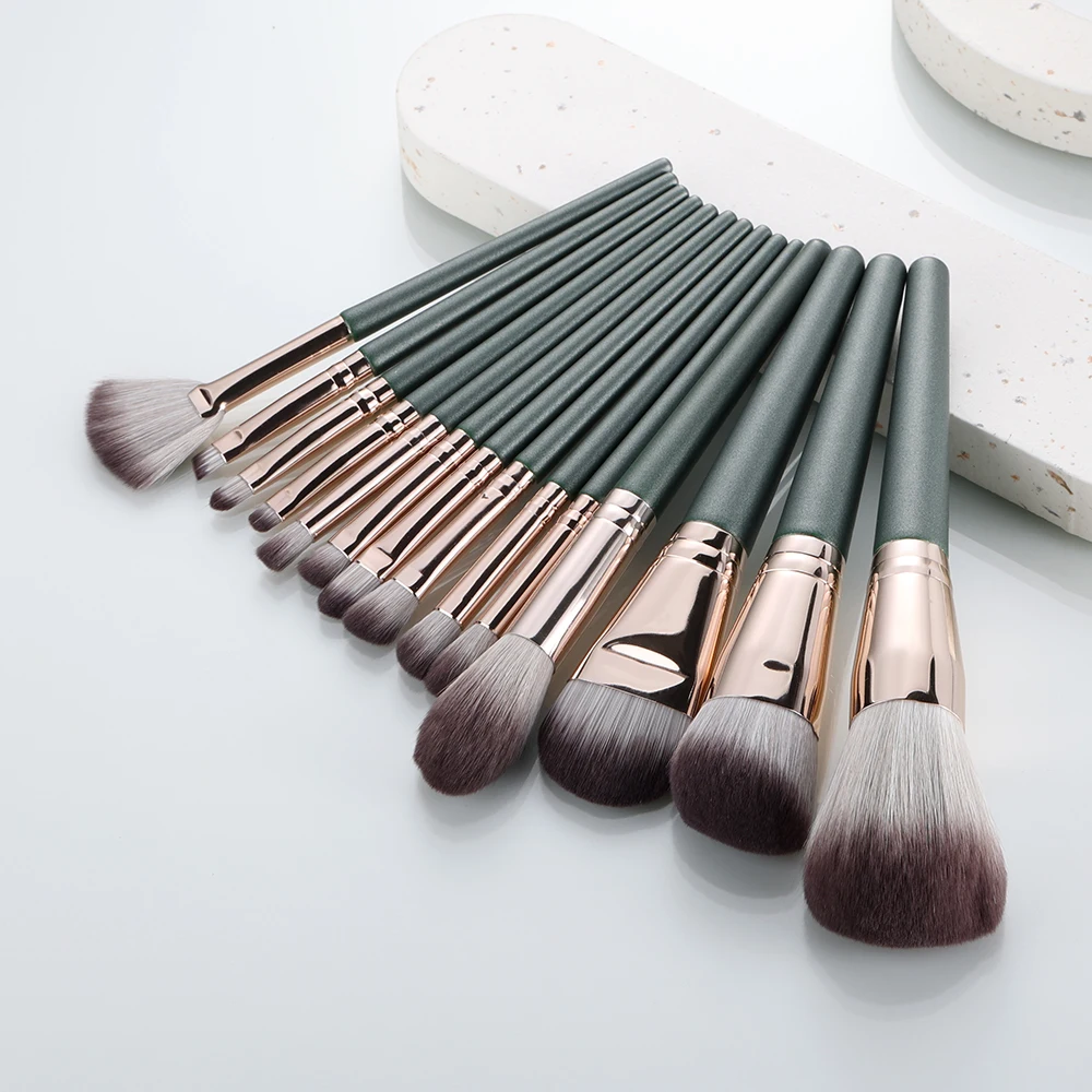 

Kosmetyki Natural Hair Makeup Brushes Set Bag Professional Powder Foundation Eyeshadow Eyebrow Blush Beauty Cosmetic Tools