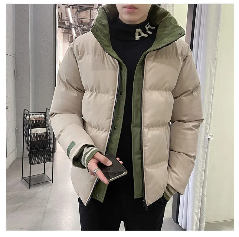 2021 New Winter Men's Fashion Parkas Male Overcoat Windbreaker Casual Jacket Thick Classic Windproof Long Sleeve Business Hombre hooded parka