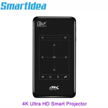 Smartldea 4K мини мобильный проектор Android 6,0, BT4.1 портативный HD проектор Beamer 5000 мАч батарея сенсорные клавиши Airplay Miracast