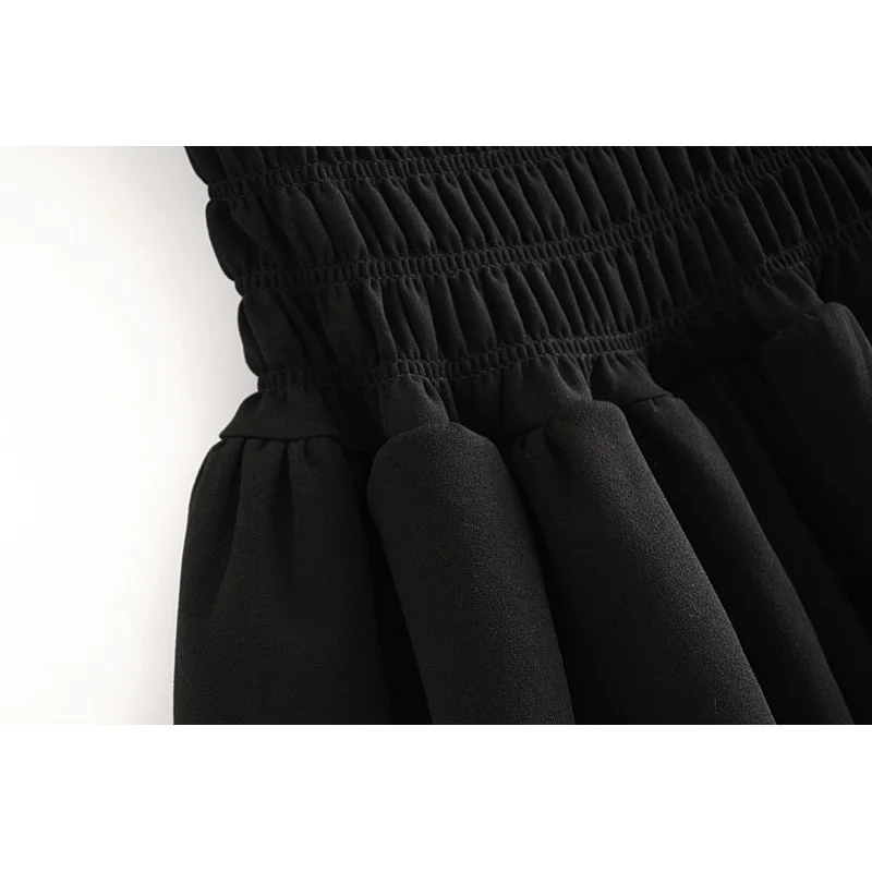 Модные женские юбки трапециевидной формы, модные базовые юбки с эластичной талией, плиссированные Женские повседневные Летние черные мини-юбки