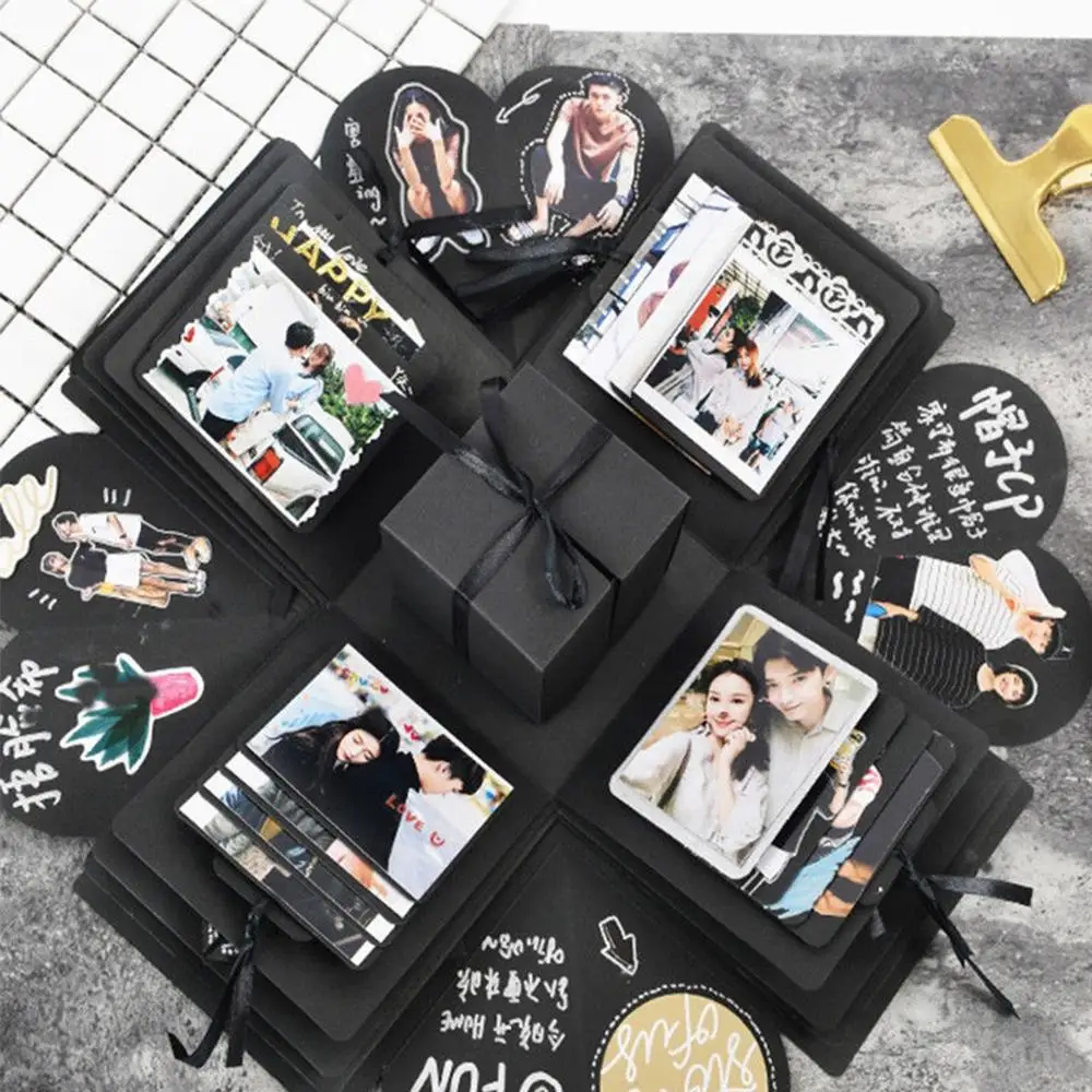 

Hexagon Surprise Explosion Box DIY Photo Anniversary Album Scrapbook Valentine Birthday Creative Album Gift Box