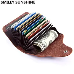 Smiley sunshine пояса из натуральной кожи унисекс бизнес держатель для карт кошелек банк чехол для кредитных карт ID держатели для женщин