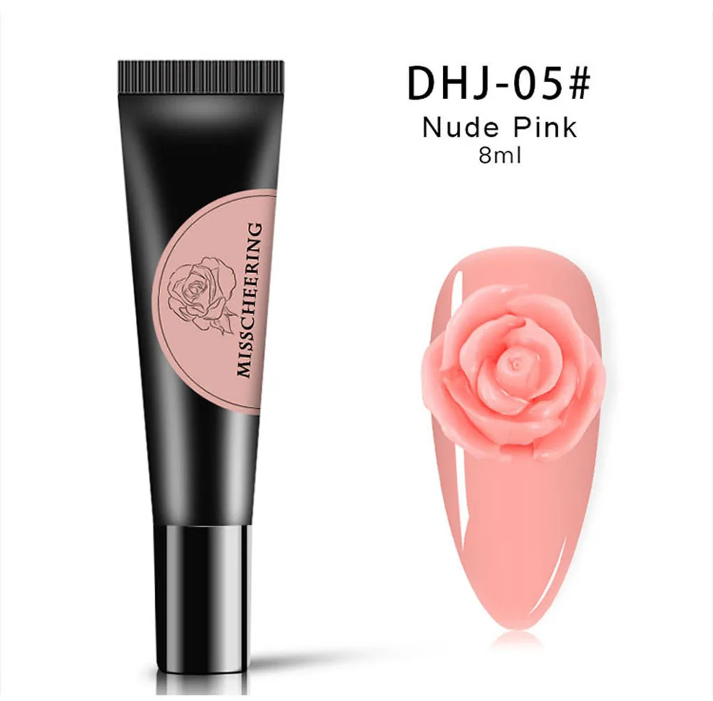 Nude Pink MISSCHEERING 3dтрехмерные резные ПЛАСТИКОВЫЕ окрашенные маникюрные быстро лак для ногтей УФ-гель для ногтей полный маникюрный набор - Цвет: Nude Pink
