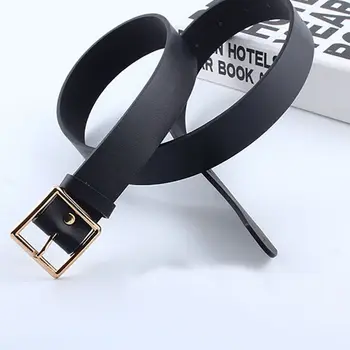 

Women's Fashion Leather Belt With Square Hot Sale Wide Belts Female Slim Waistband Female Ladies Apparel Accessories