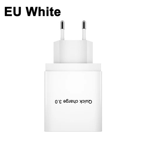 EU White OREY 36 Вт QC 3,0 быстрое зарядное устройство, 4 порта USB зарядное устройство для samsung S10 Plus Quick Charge 3,0 зарядное устройство для Xiaomi Phone charger - Тип штекера: EU White