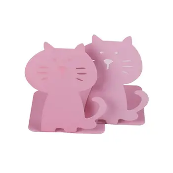 

2pcs Cartoon Animal Bookends Book Stand Support Desktop Magazine Organizer Shelf