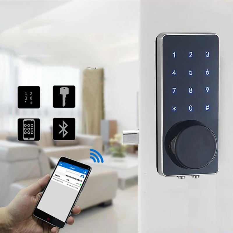 Умная Блокировка Bluetooth бесключевая энтери дверной замок цифровой беспроводной электронный дверной замок Bluetooth с сенсорной клавиатурой автоматический замок