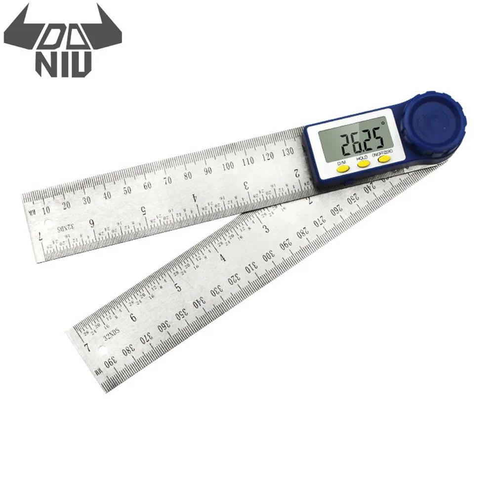 1pc Digital Angle Finder Ruler LCD Protractor 200mm Stainless Steel Angle Gauge