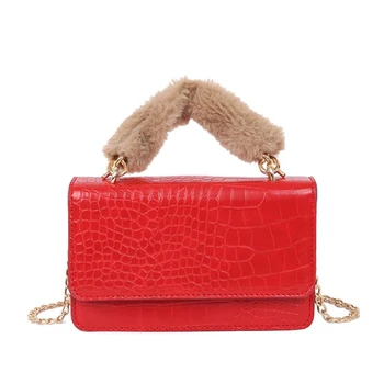 

ASDS-Ladies Handbag Stone Chain Bag Wide Shoulder Bag Ladies Retro Messenger Bag