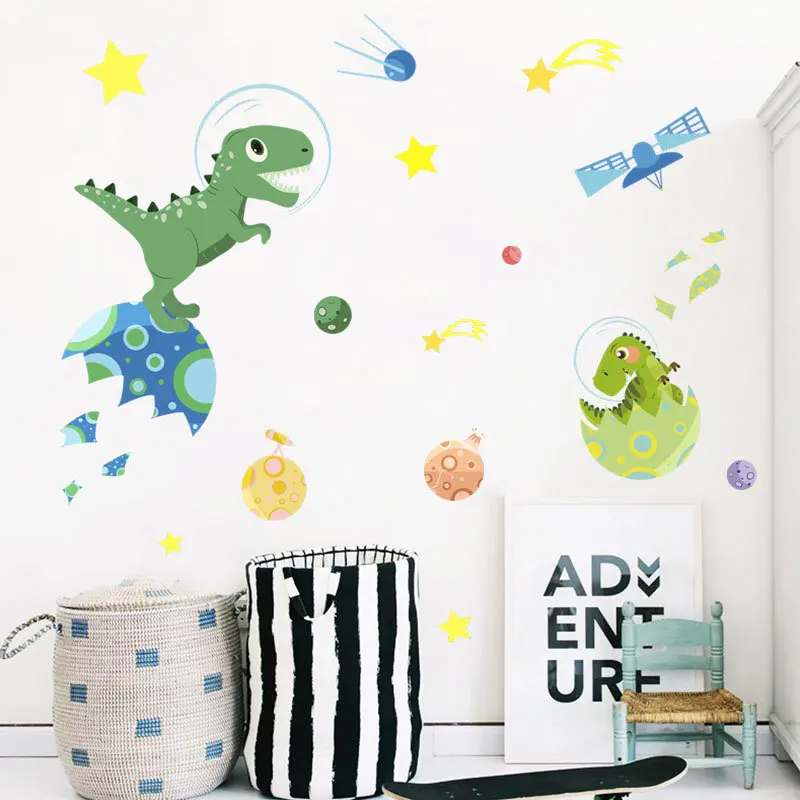 Dinosaur Kids Rooms Home Decor Wall Sticker Cartoon Animal Painting For Baby Room Nursery Decals Posters And Prints Wall Picture Wall Stickers Aliexpress