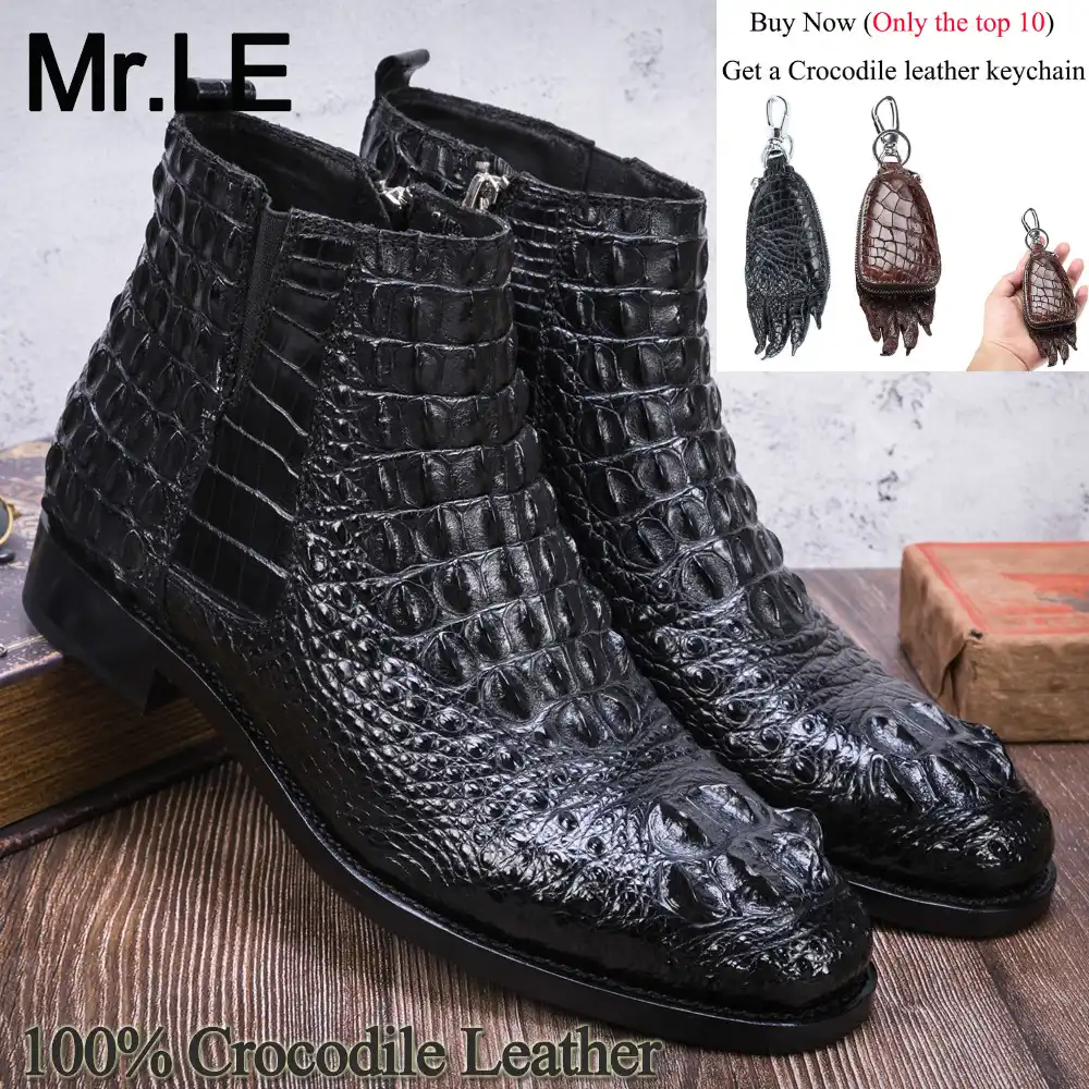 alligator dress boots