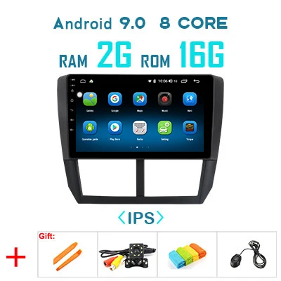 1280P Android 9,0 4G 64G Carplay gps радио для Subaru Forester 3 SH 2007-2013 Аксессуары седан DVD НАВИГАЦИЯ ips экран без DVD - Цвет: 9.0 2G 16G