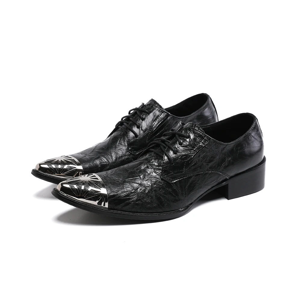 

Wholesale Business Shoes Handmade steel-toed Men'S Shoes Lace up High Quality Genuine Leather Dress Shoes size Big Size 47
