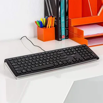 

2020 New Acrylic Tilted Computer Keyboard Holder Clear Keyboard Stand for Easy Ergonomic Typing Office Desk Home School
