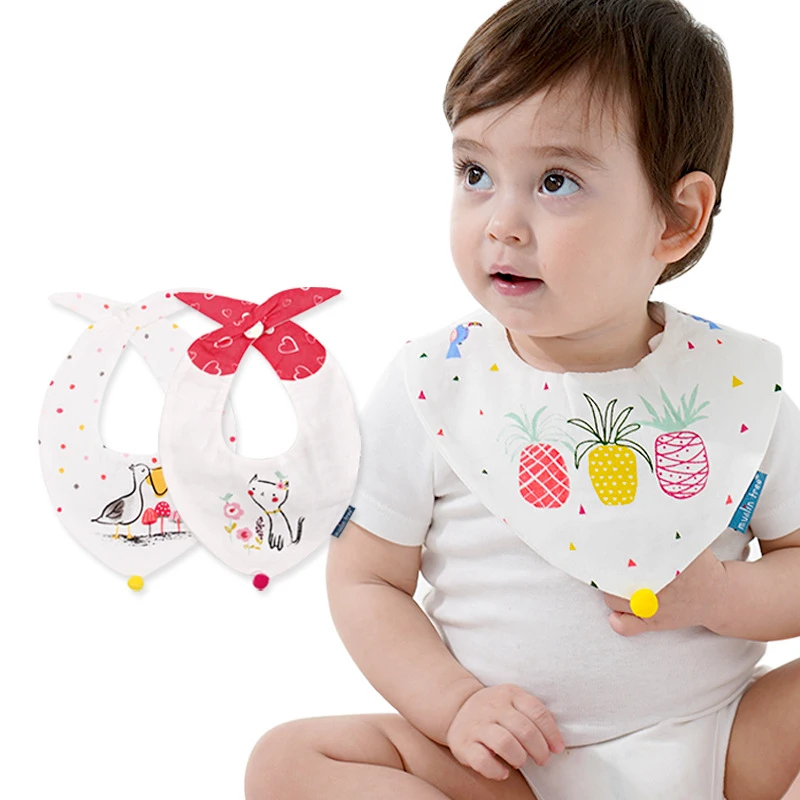 

Baby Bibs for Boy Girl Bandana Bib Burp Cloth Print Animal Triangle Cotton Baby Scarf Meal Collar Burp Baby Accessories